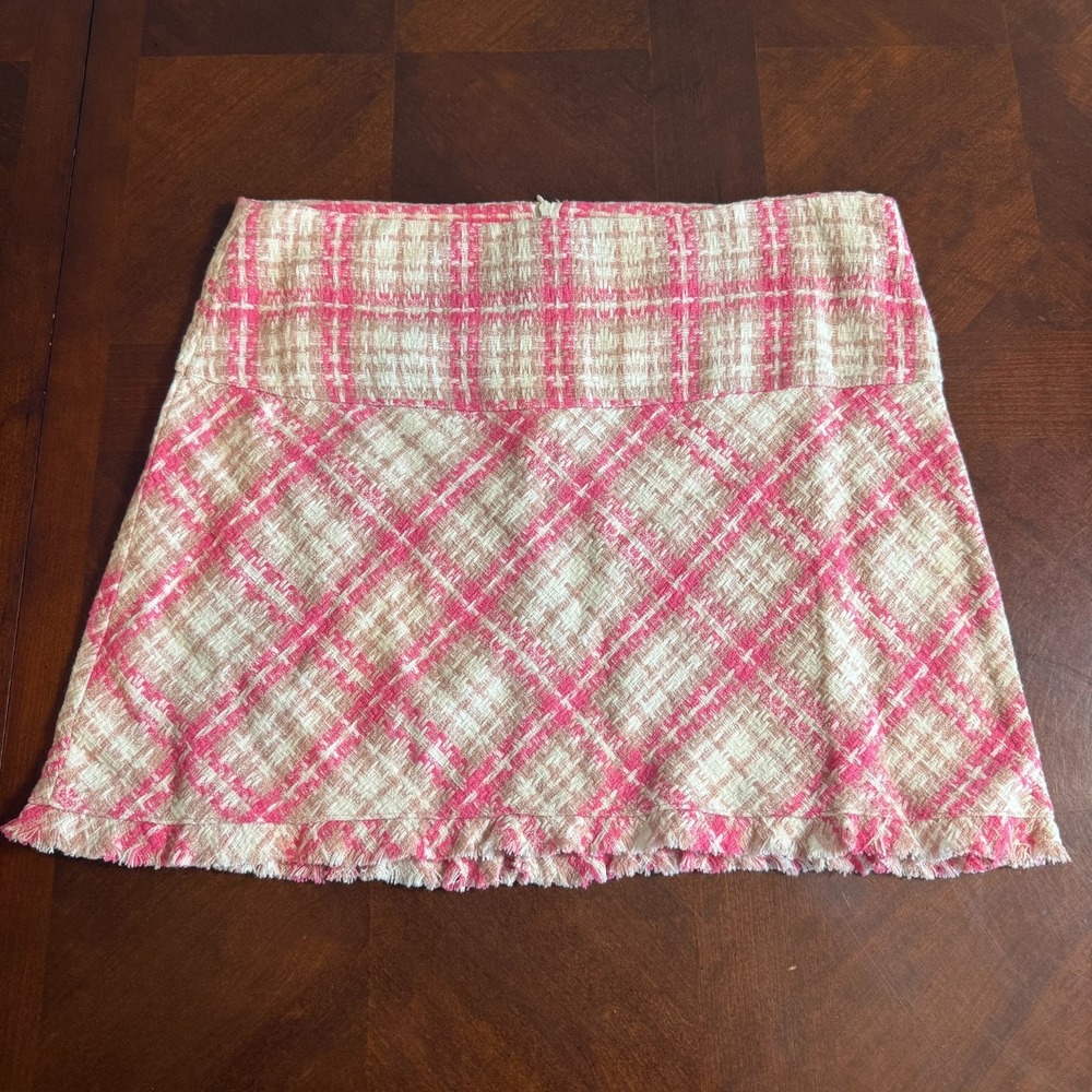 Vintage 90s Speechless Pink Plaid Mini Skirt Preppy‎ Grunge Y2K Sz 9